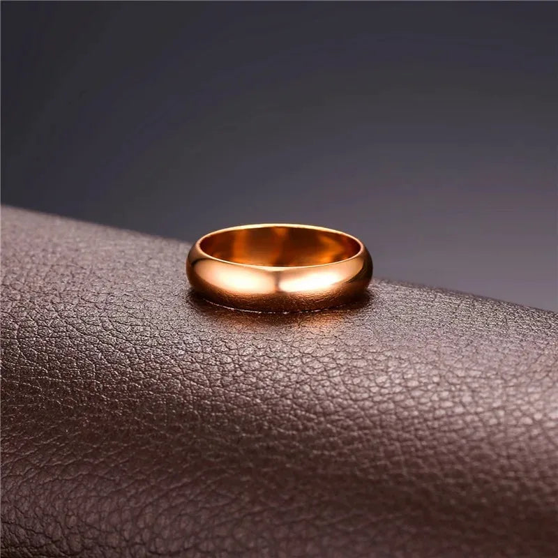 ChainsPro 5mm Einfache Plain Flache Ringe für Mann Frau Hochzeit Marke Klassische Retro Vintage Stil Unisex Täglichen Schmuck QC24