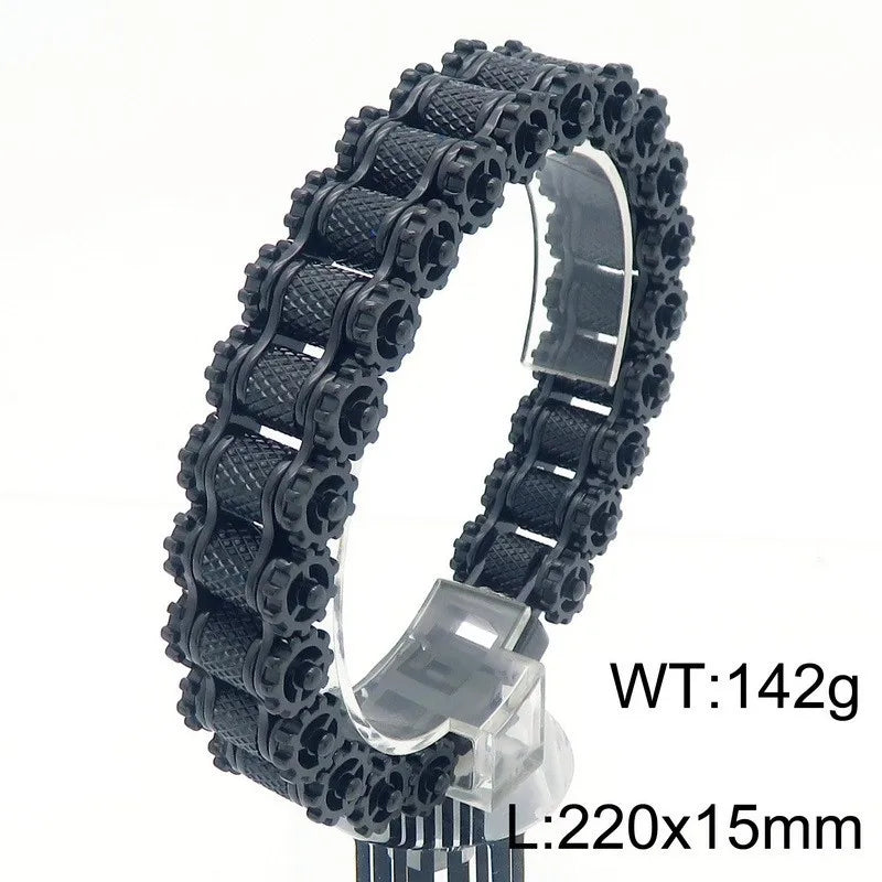 Retro Schwere Bürste Edelstahl Motorrad Kette Armband 11/13 MM Breite Herren Frauen Bike Biker Armbänder Hip-Hop Schmuck 19-23 cm