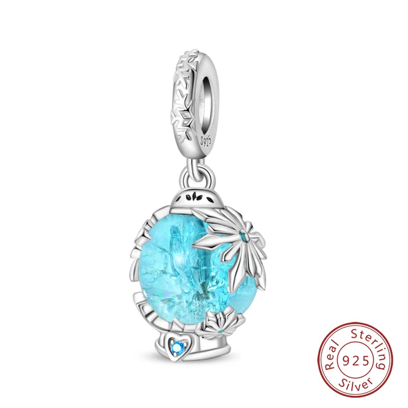 Winter-Charm, Original-Charm-Anhänger aus 925er-Sterlingsilber, Schneeflocke, Schneemann, Pinguin, für Frauen, feiner DIY-Geburtstagsschmuck, Geschenke