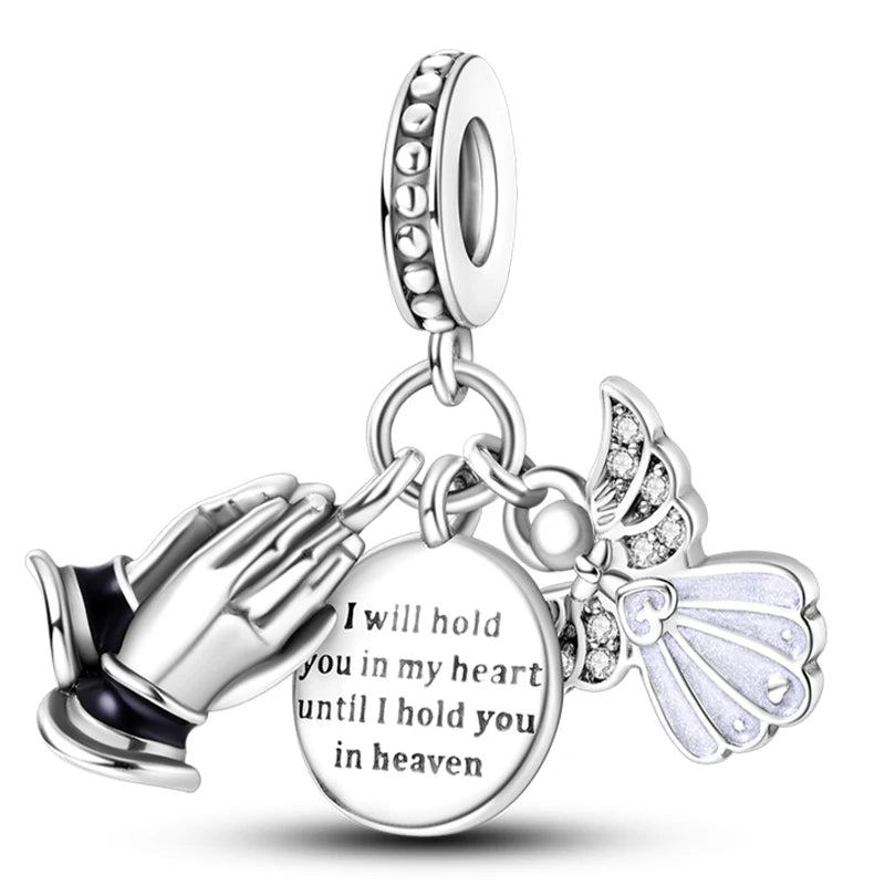 Heißer Verkauf Charms Perlen 925 Sterling Silber Farbe Bogen Kreuz Lebensbaum Perlen Fit DIY Original Armreif Charme Anhänger Schmuck