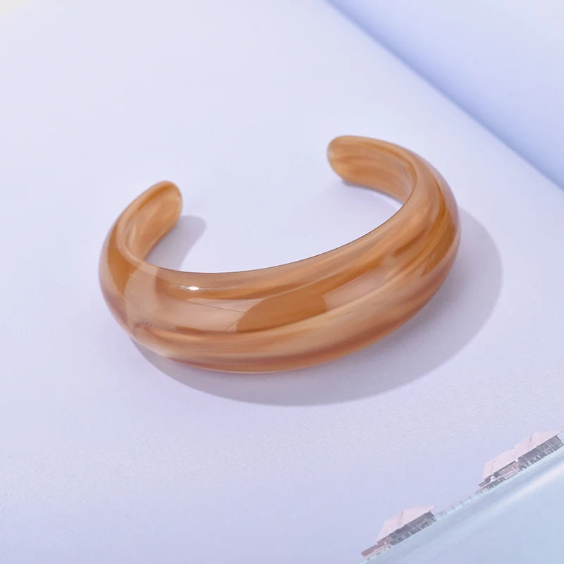 Vintage Böhmischen Harz Manschette Charme Armbänder Armreifen Für Frauen Mode Schmuck Acryl Weit Offene Handgelenk Geometrische Armreif Pulseras