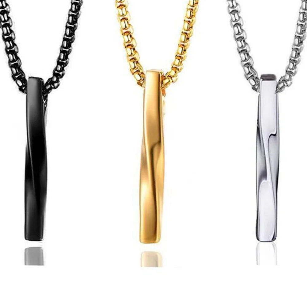 Edelstahl Twist Squre Säulenförmige Feuerbestattung Urne Anhänger Schmuck Asche Memorial Andenken Zubehör 3 Farben 43*6mm