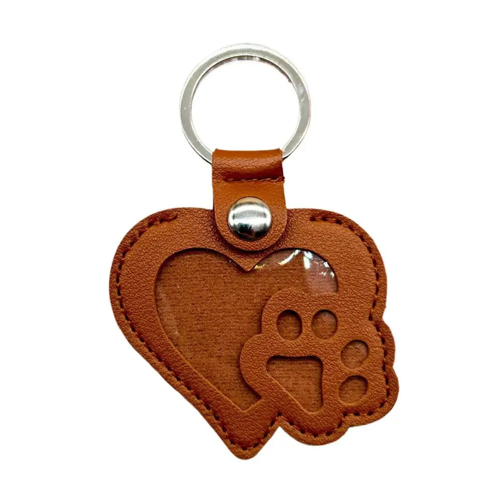 Pet Cat Dog Hair Storage Pendant Memorial Keychain Cat Paw Heart Cat And Dog Fur Keepsake Collecting Storage Bag