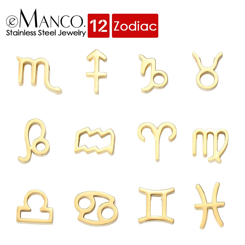 eManco Geburtssteine-Set, Edelstahl-Charm, Factory Outlet, 48-Stunden-Versand, Horoskope, Schmuck