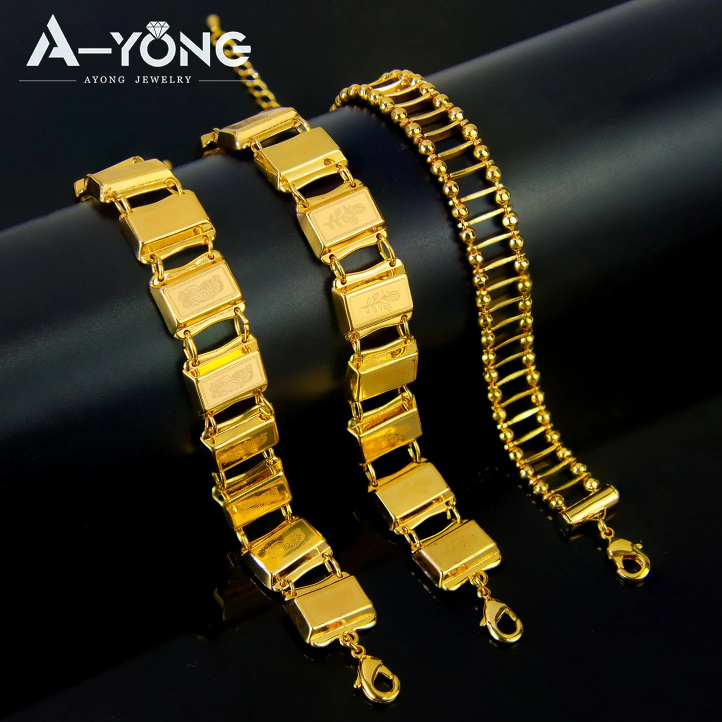 Dubai Mode Geometrische Armband 21k Gold Überzogene Arabisch Muslimischen Braut Manschette Armreifen Türkische Frauen Vintage Hochzeit Schmuck