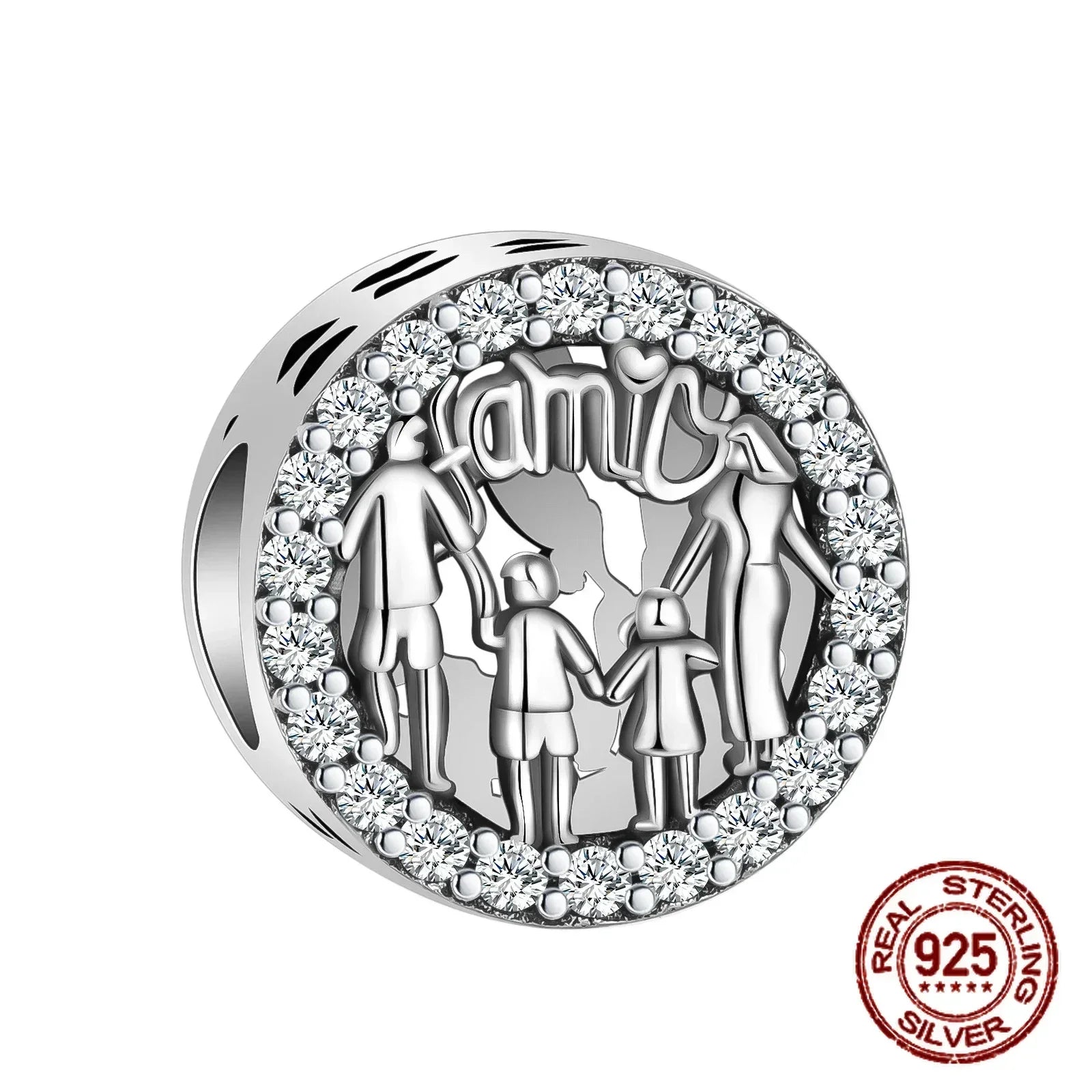 925 Sterling Silber Baum Blume Liebe für immer Familie Bead Pandent Charm Fit 4 MM Loch Durchmesser Armband DIY Bead Frau schmuck Geschenk