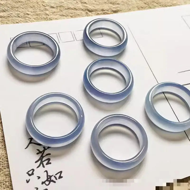 Natürliche Achat Ringe Frauen Edlen Schmuck Zubehör Echte Brasilianische Achat Stein Bunte Ring Für Freundin Mutter Geschenke