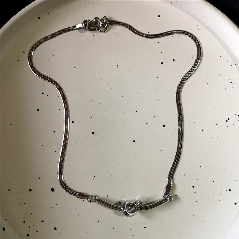 Vintage Y2k Ästhetische Pentagramm Stern Anhänger Silber Farbe Halsband Kette Halskette Für Frauen Coole Hip Hop Schmuck Charme Zubehör