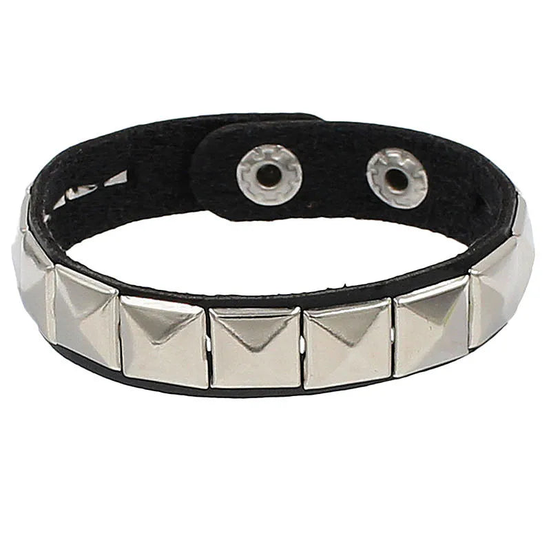 2022 Gothic Punk Mode Pu Leder Armband Schwarz Breite Manschette Armbänder Armreifen Vintage Punk Armband Männer Schmuck