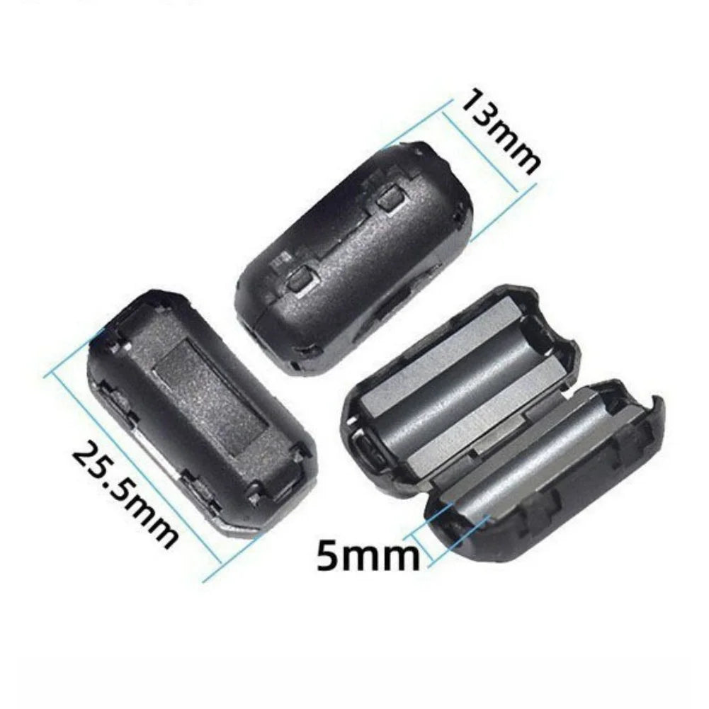 48PCS Ferritkern Set mit gefalteten Ferrit-Interferenzfilterkabelklemmen Clip-on Ferritkerne Clip für Netzkabel