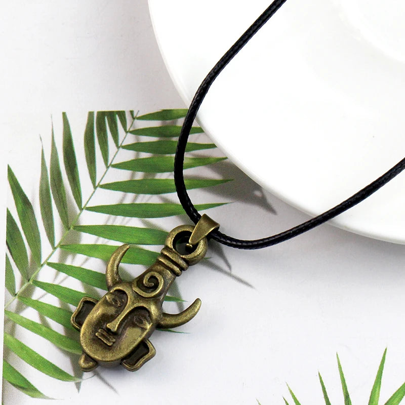 Supernatural Dean Lederseil Kupferfarbener Anhänger Kette Halskette für Damen Herren Winchester Jensen Ackles Amulett Vintage Schmuck Goth