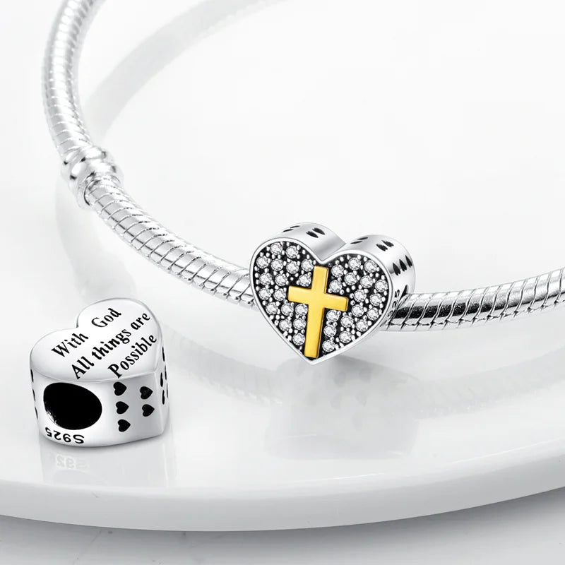 Charms aus 925er-Sterlingsilber, romantische Herz-Serie, Perlen, passend für Qikaola 925 Original-Armbänder, DIY-Schmuck zum Muttertag, Geschenke