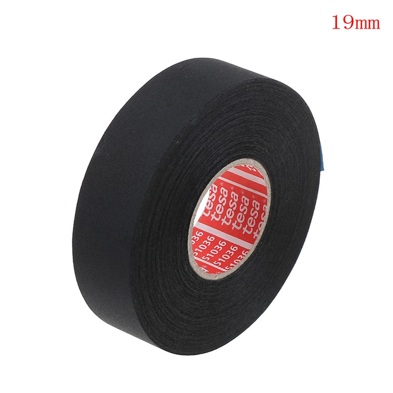Tesa-Klebeband 51036 selbstklebender Stoff, Kabelbaum, 9 mm x 25 m, 19 mm x 25 m