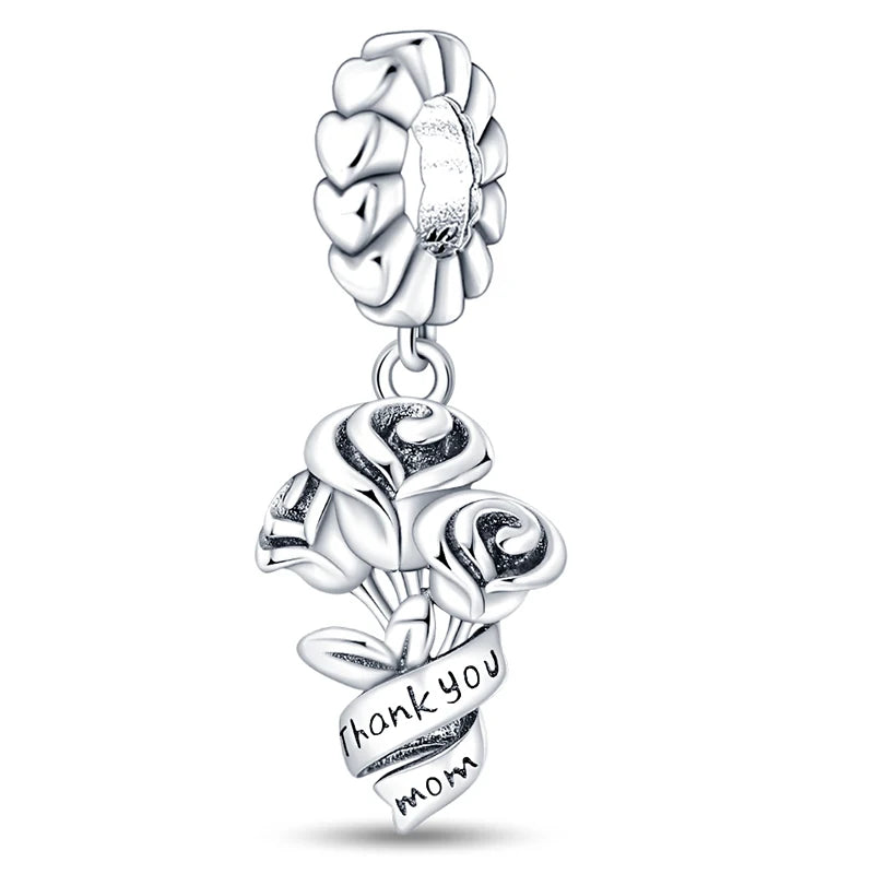 Heißer Verkauf Charms Perlen 925 Sterling Silber Farbe Bogen Kreuz Lebensbaum Perlen Fit DIY Original Armreif Charme Anhänger Schmuck