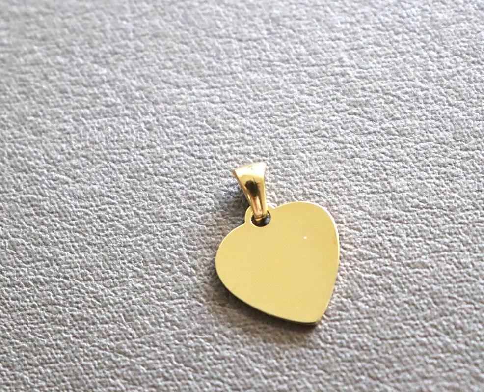 20 Stück Herz 304 Edelstahl Stempeln Blank Tag Anhänger Charms mit Snap on Bails für Halskette Schmuckherstellung Geschenk