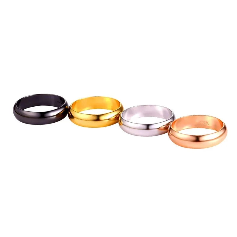 ChainsPro 5mm Einfache Plain Flache Ringe für Mann Frau Hochzeit Marke Klassische Retro Vintage Stil Unisex Täglichen Schmuck QC24
