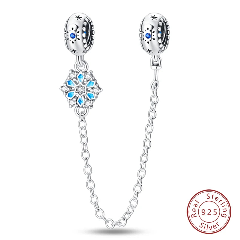 Winter-Charm, Original-Charm-Anhänger aus 925er-Sterlingsilber, Schneeflocke, Schneemann, Pinguin, für Frauen, feiner DIY-Geburtstagsschmuck, Geschenke