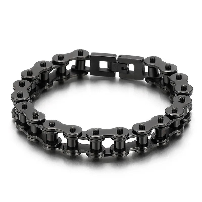 Retro Schwere Bürste Edelstahl Motorrad Kette Armband 11/13 MM Breite Herren Frauen Bike Biker Armbänder Hip-Hop Schmuck 19-23 cm