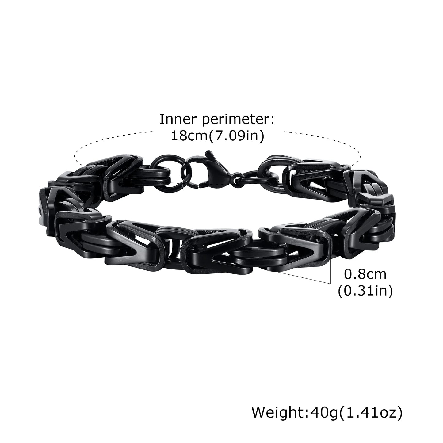 Klobige byzantinische Kettenarmbänder für Männer und Jungen, V-förmiges Edelstahl-Kettenglied-Armband, Vintage-Schmuck, Accessoires, Herrengeschenke