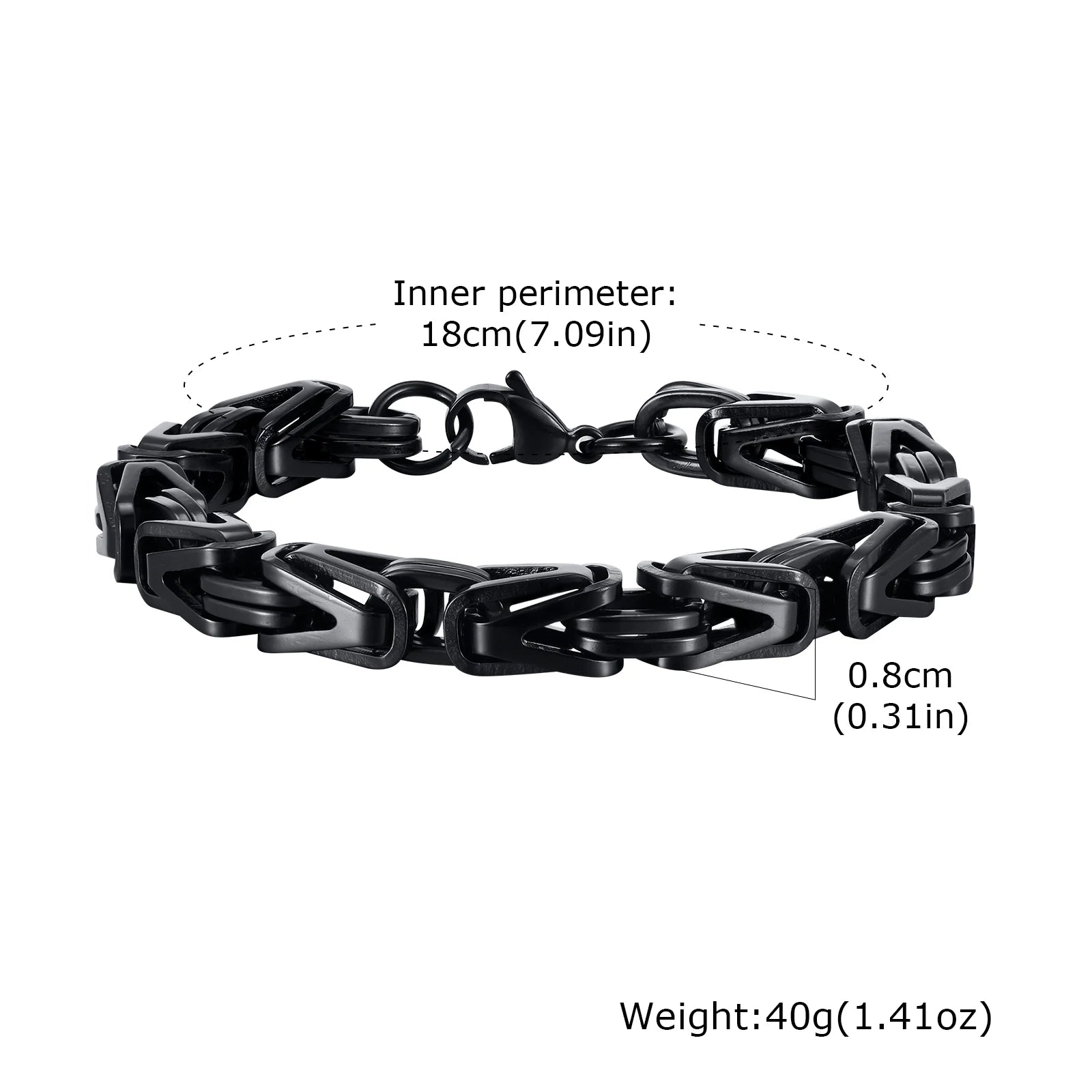 Klobige byzantinische Kettenarmbänder für Männer und Jungen, V-förmiges Edelstahl-Kettenglied-Armband, Vintage-Schmuck, Accessoires, Herrengeschenke