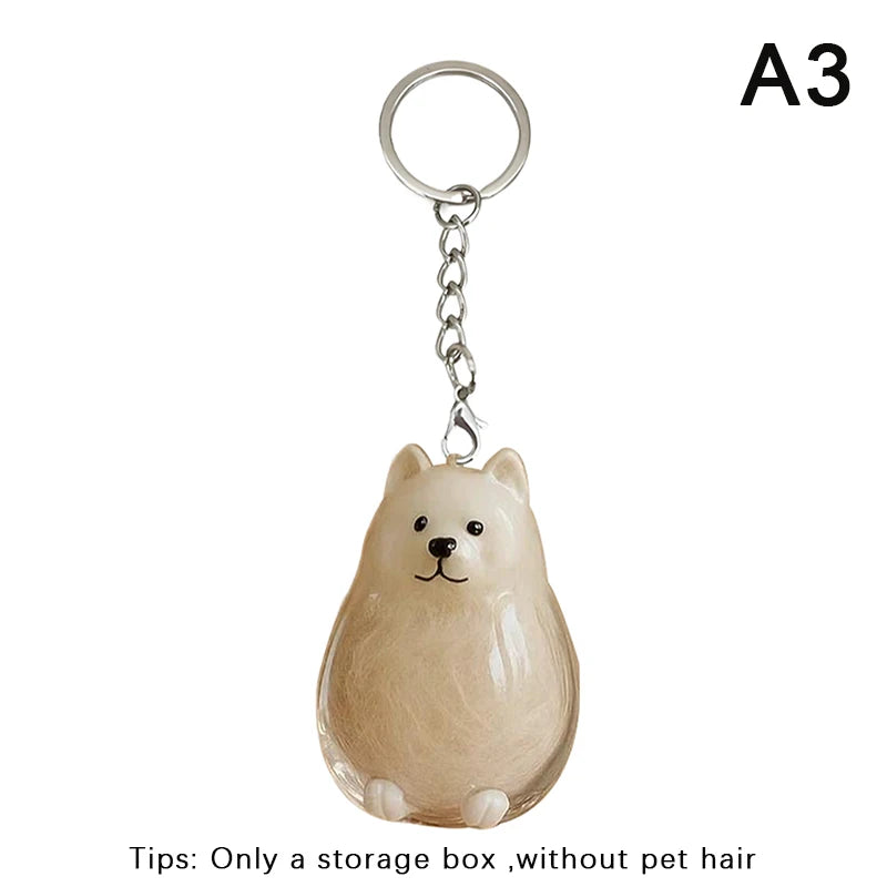 Klarer Welpenhaar-Gedenk-Andenken, Haustier-Hund, Fellbehälter, DIY-Anhänger, Schlüsselanhänger, Dekor, Haustierliebhaber, Heim-Display, Geschenke