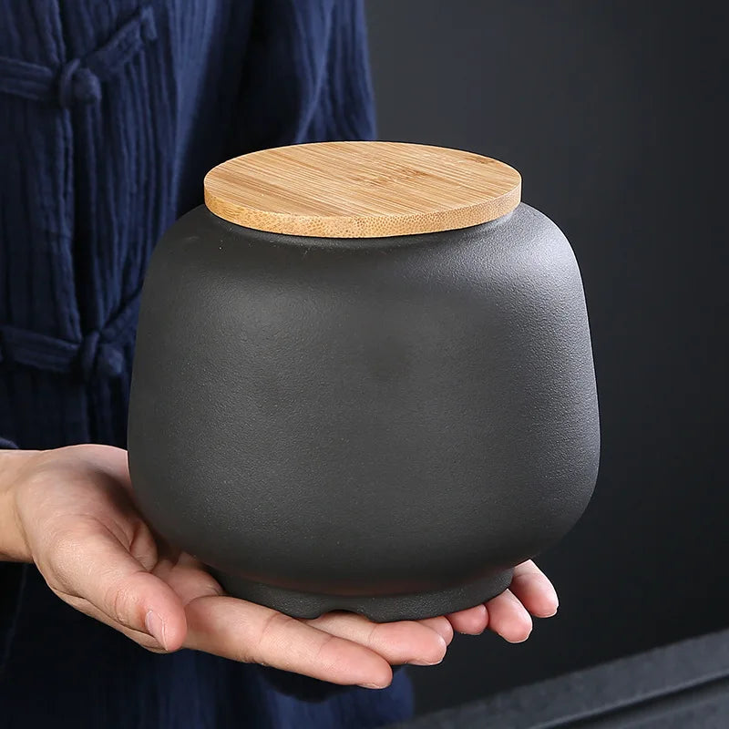 Große personalisierte Keramik-Urne, japanische Einäscherungsurnen im Retro-Stil, Bestattungsbedarf, geeignet für Haustiere, Katzen und Hunde, graue Aufbewahrung