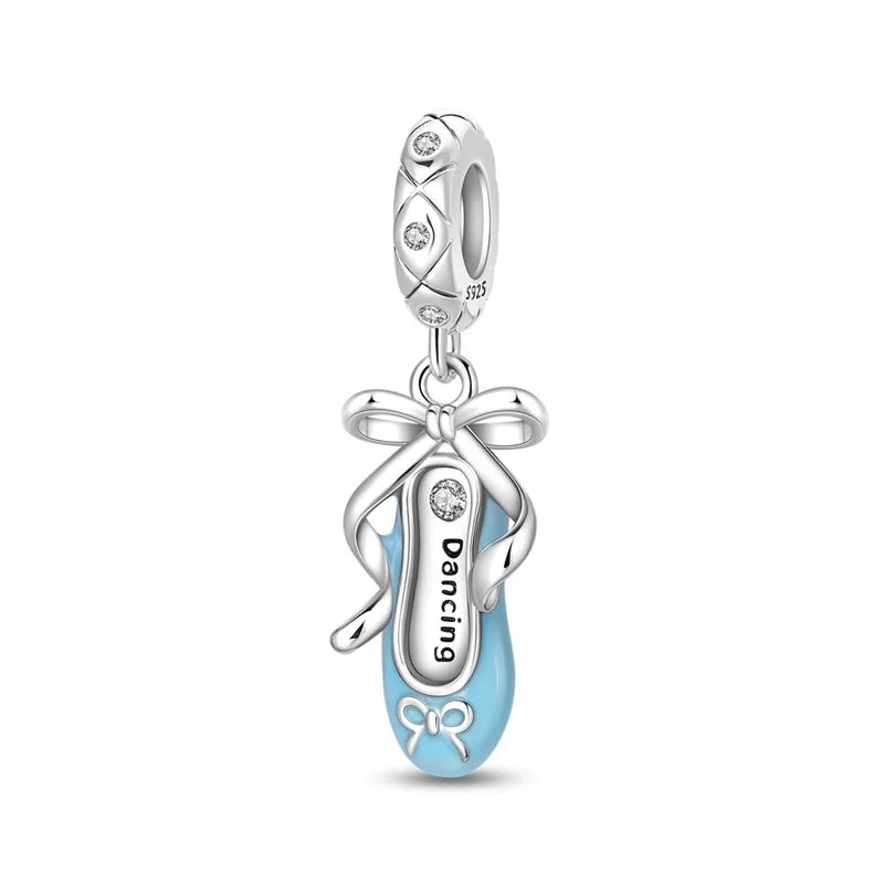 Profound 925 Sterling Silber Parfümflasche Schleife Ballettschuhe Rock Wolke Charm Passend für DIY Armband Halskette Charmante Geschenke