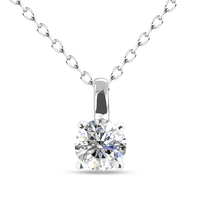 Daisini-Kristalle von Swarovski, klassische 4 Krallen, runder Schliff, glänzende Halskette, Damen-Anhänger aus 18 Karat Gold, luxuriöser Kupferschmuck