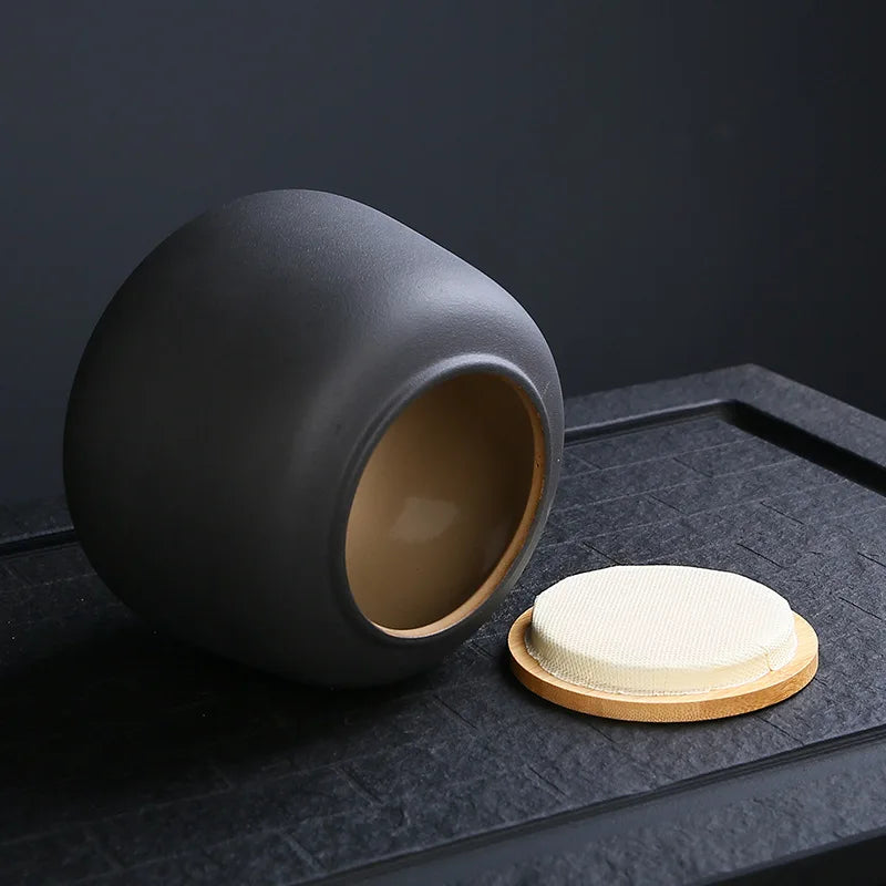 Große personalisierte Keramik-Urne, japanische Einäscherungsurnen im Retro-Stil, Bestattungsbedarf, geeignet für Haustiere, Katzen und Hunde, graue Aufbewahrung