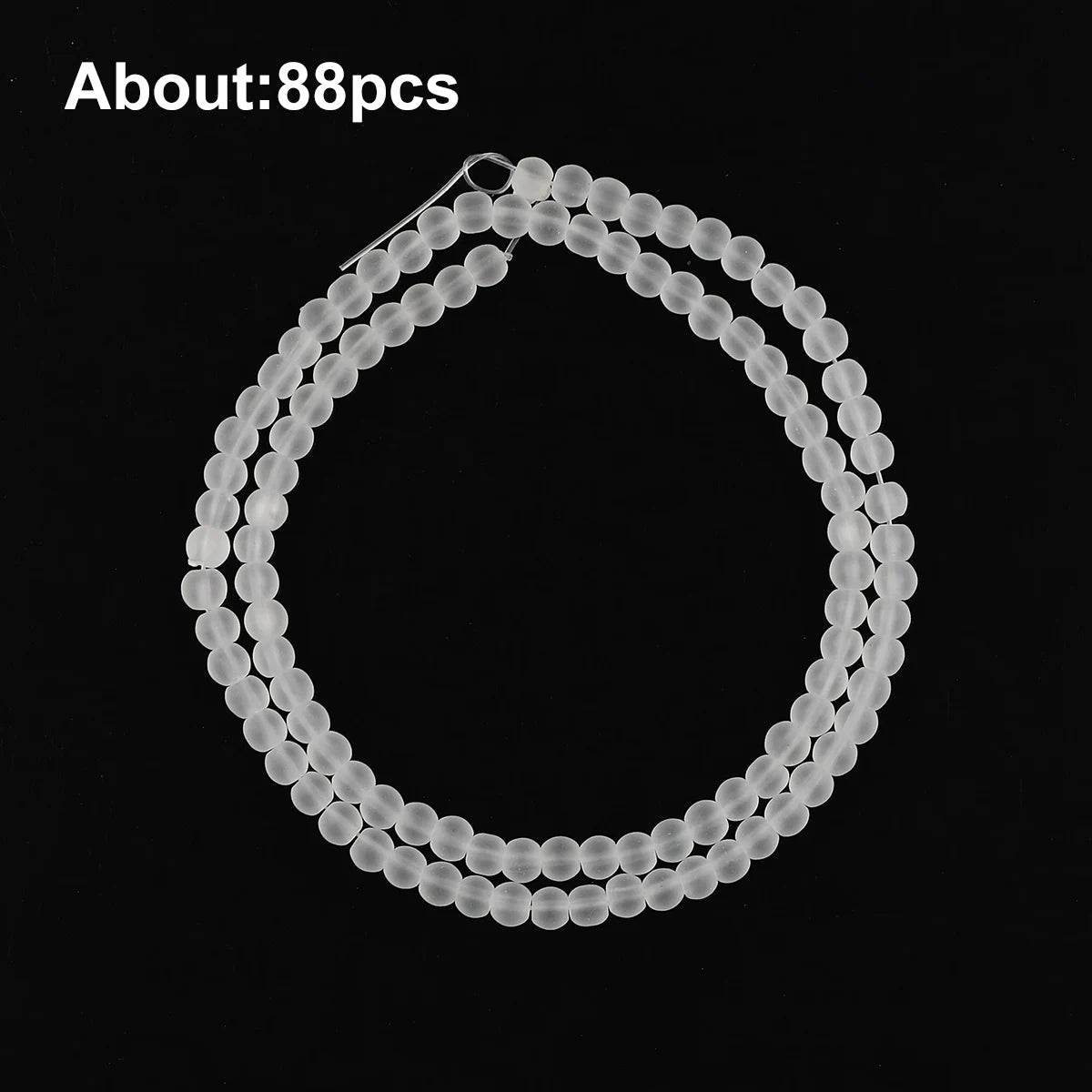 1 Strang weiße Milchglasperlen für die Schmuckherstellung, matte runde lose Perlen, DIY-Armband, Halskette, Bastelbedarf, 4/6/8/10/12 mm