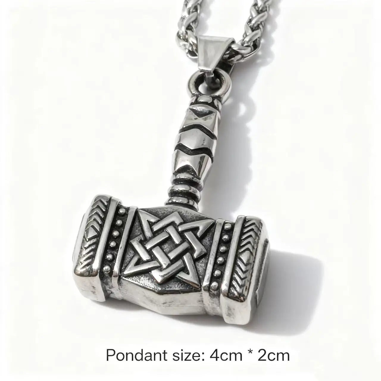 HNSP 316L Edelstahl Viking Axt Anhänger Halskette Für Männer Punk Stil Schmuck Zubehör Männliche Geschenk