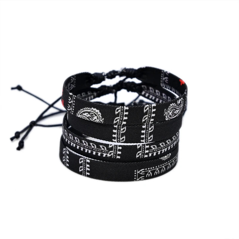Geometrisches gepunktetes Palästina-Armband für Männer und Frauen, mehrfarbiges Handgeflecht, arabischer Stil, Gaza-Flagge, Schmuckzubehör