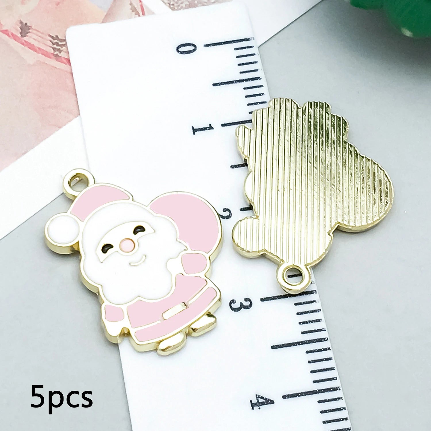 5/20 Stück Legierung Emaille Pulver weiß Weihnachten Anhänger Schmuck machen DIY Schlüsselanhänger Ohrringe Charms für Schmuck Armbänder Halskette
