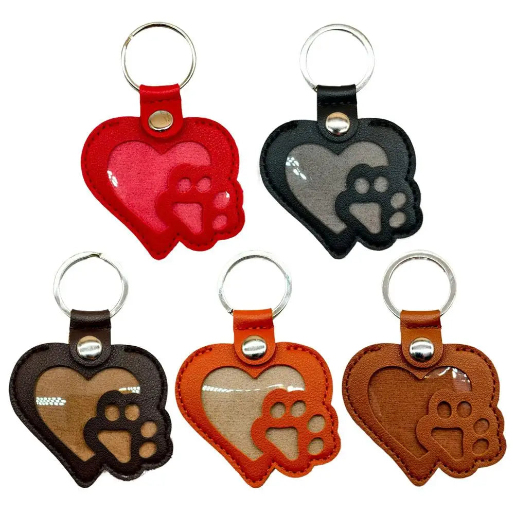 Pet Cat Dog Hair Storage Pendant Memorial Keychain Cat Paw Heart Cat And Dog Fur Keepsake Collecting Storage Bag
