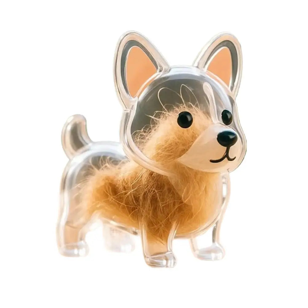 Klarer Tierhaar-Schlüsselanhänger, niedlicher Hund, Fell, Andenkenhalter, kreativer transparenter Tierhaar-Gedenkkollektions-Anhänger für Hund/Katze