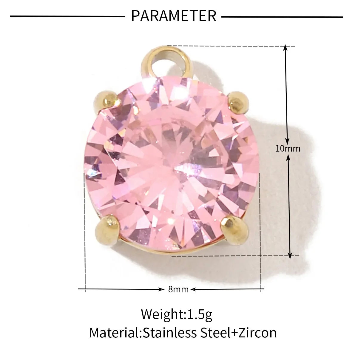 3 teile/los Mode Edelstahl Zirkon Kristall Charms Oval Stern Herz Runde Quadrat HorseeyeStone Halskette DIY Kleine Anhänger