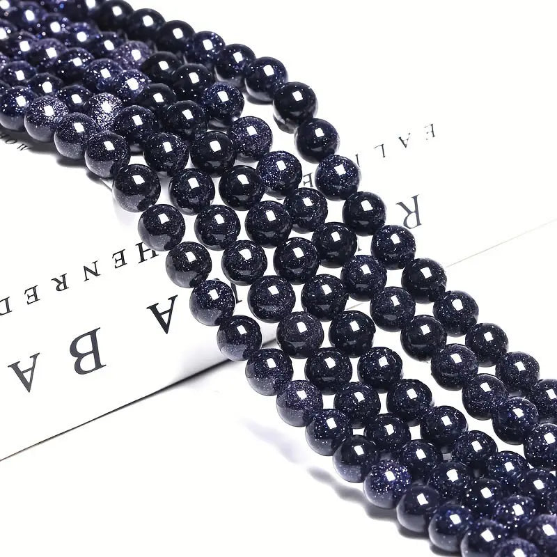 A++ Natürlicher goldener Sandstein und blauer Sandstein und grüner Sandstein, lose Perlen für Schmuckherstellung, Armband, Großhandel, DIY-Zubehör