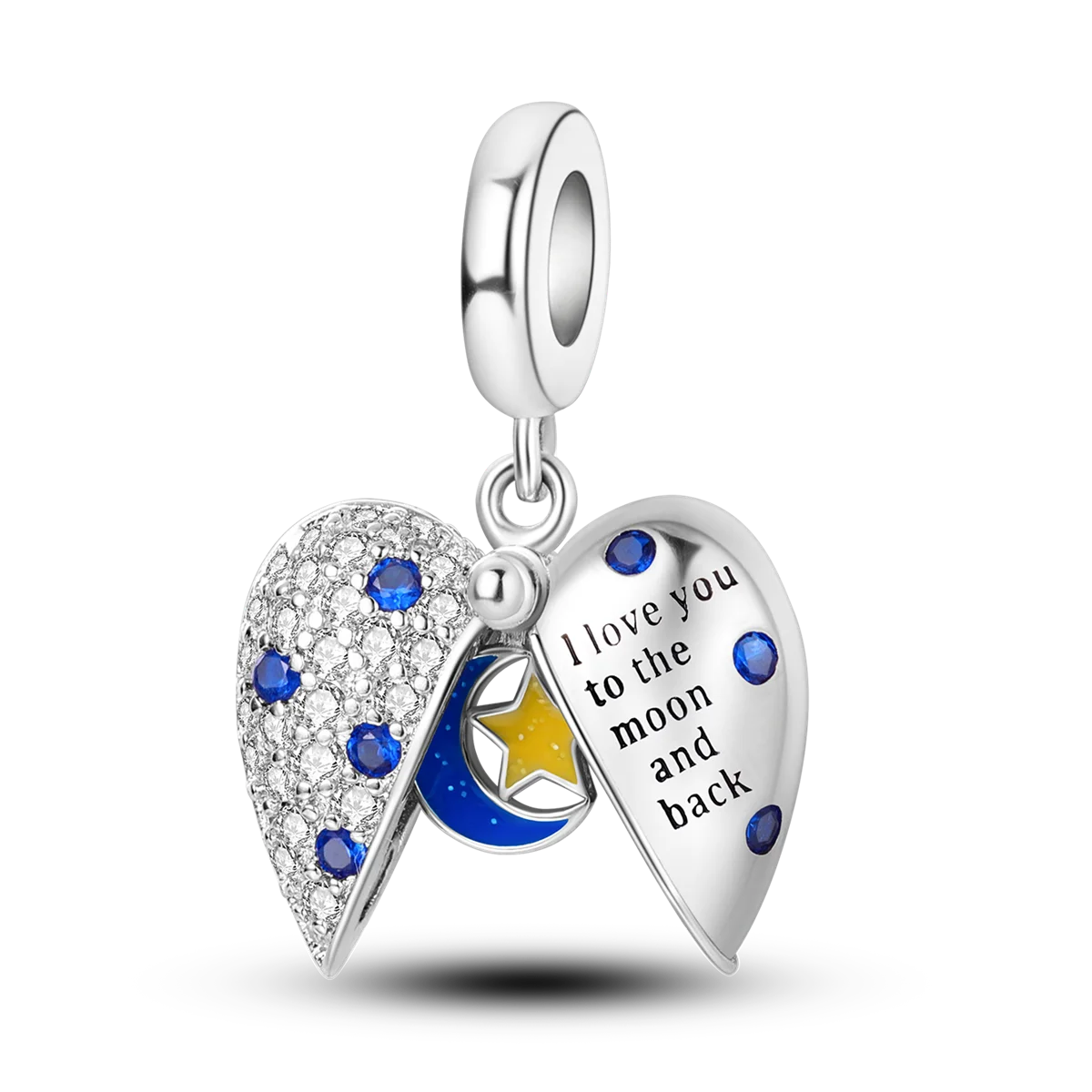 Charm-Anhänger aus Silber 925, blaue Serie, passend für Armbänder, Charms, DIY, originelle Mode-Anhänger für Schmuckherstellung