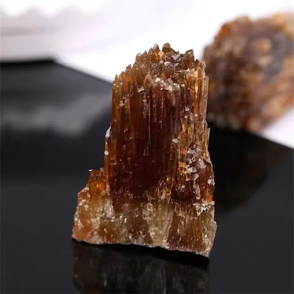 50/100/200 g roher Bernstein-Calcit-Cluster, Cluster mit gelben Bernstein-Calcit-Rohsteinkristallen, Heimdekoration, perfekte Sammlung und Geschenk