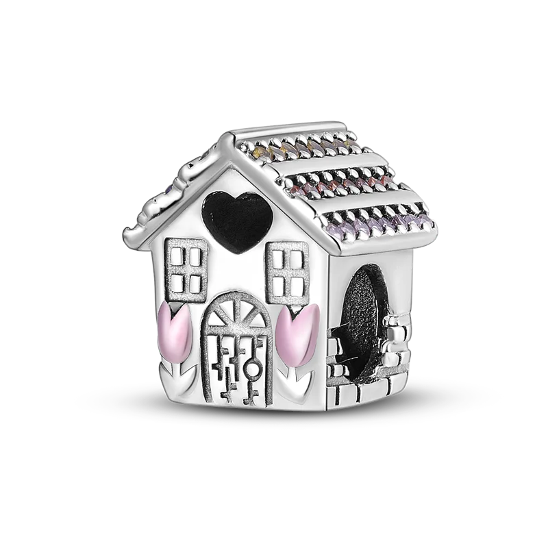 Charms aus 925er-Sterlingsilber, romantische Herz-Serie, Perlen, passend für Qikaola 925 Original-Armbänder, DIY-Schmuck zum Muttertag, Geschenke