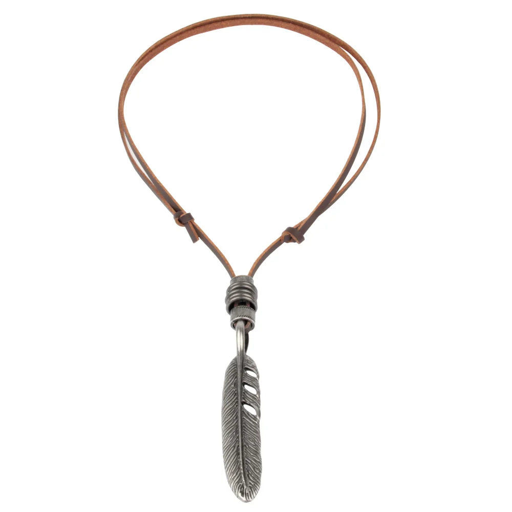 Vintage Retro 1Pc Lederband Halsketten Doppel Kreis Anhänger Halskette Für Frauen Männer Mode Schmuck Geschenke