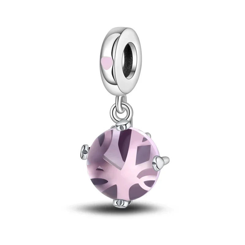 Herzform Heißer Verkauf Klassisch Lila Retro 925 Silber Lotus Engel Muster Charms Perlen Fit 3mm Original Armband DIY schmuck Geschenk