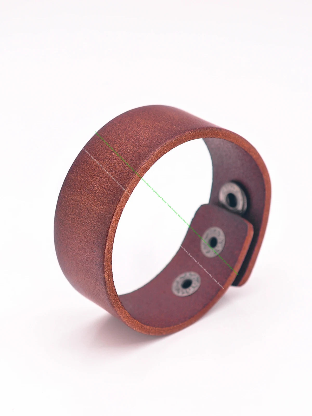 2,5 cm Bandbreite G601 Dunkelbraun Simply Stylish Single Wrap Echtleder Armband Armband Herren