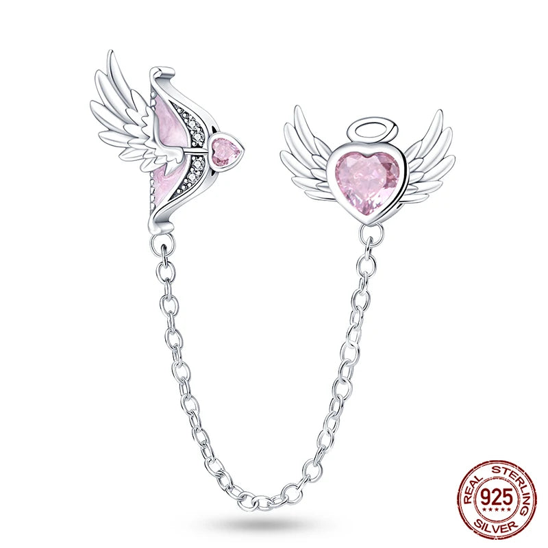Charms aus 925er-Sterlingsilber, romantische Herz-Serie, Perlen, passend für Qikaola 925 Original-Armbänder, DIY-Schmuck zum Muttertag, Geschenke