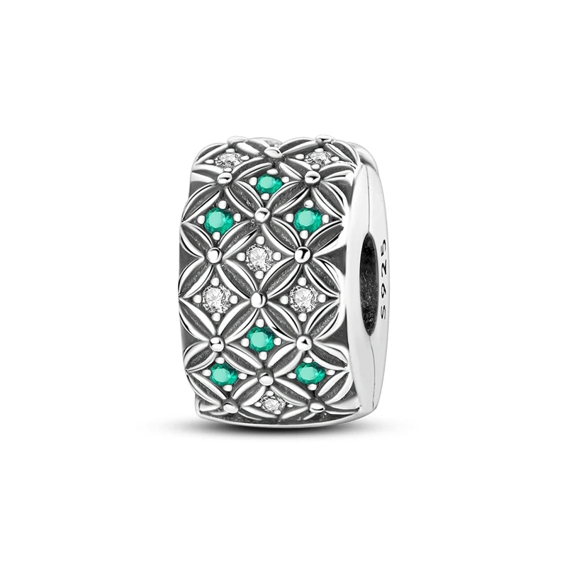 Neu im 925er-Sterlingsilber, grüne Charms, Perlen, Frosch, Kleeblatt, Schildkröte, Anhänger, Schmuck, passend für Original-925-Armbänder für Frauen, DIY-Geschenk