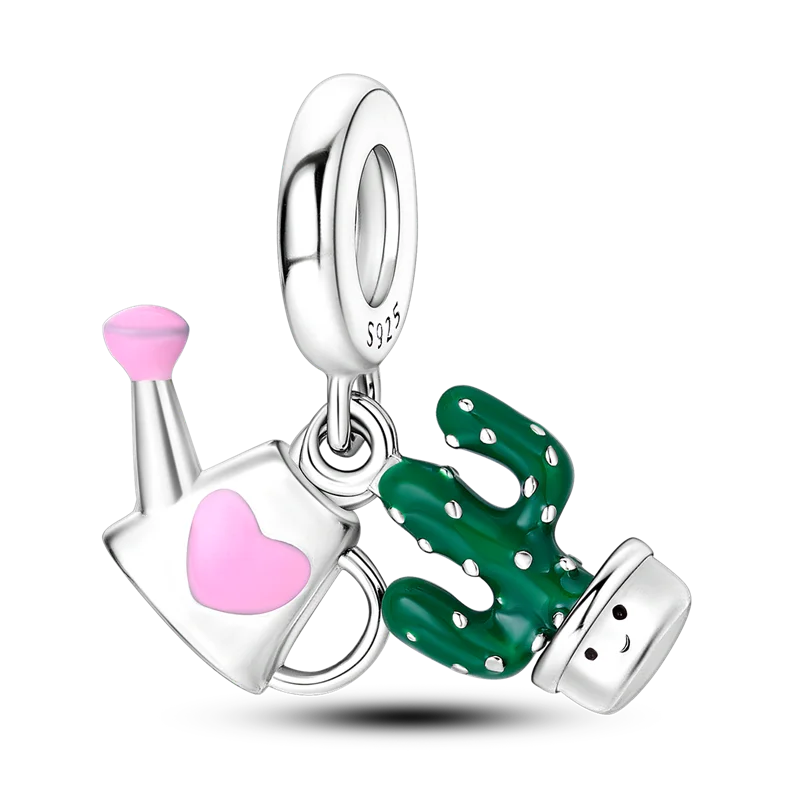 Echtes 925 Sterling Silber Buch Und Kaffeetasse Charms Fit Original Pand 3mm Armband Anhänger Perlen Frauen Edlen schmuck