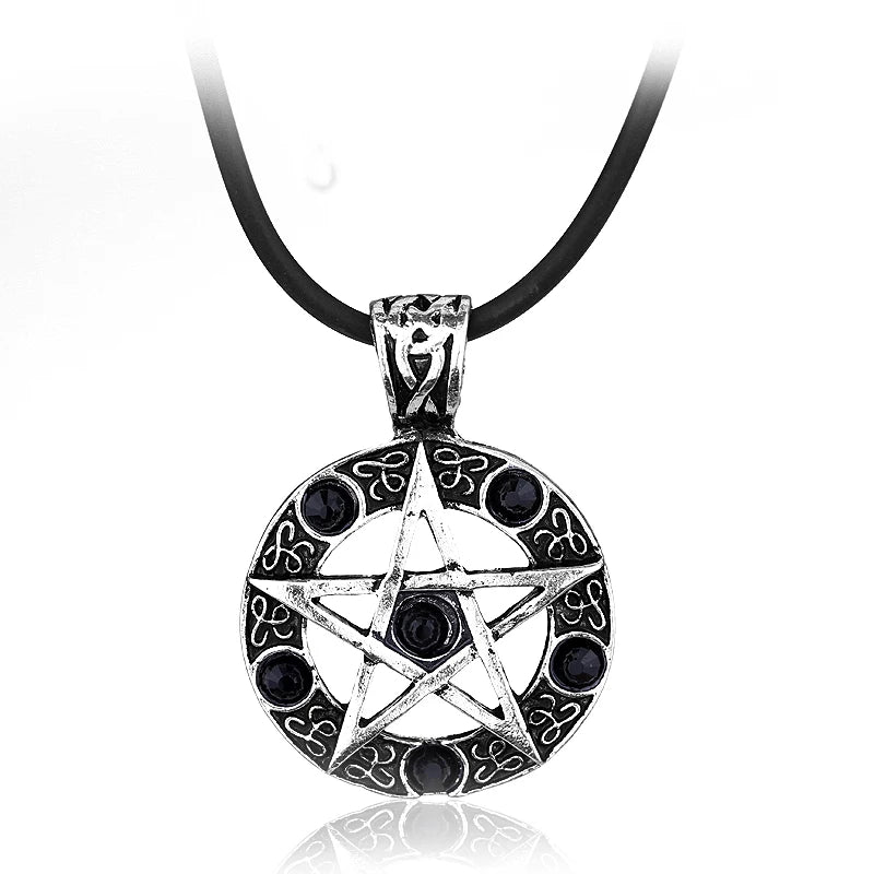 Supernatural Dean Leder Seil Kupferfarben Anhänger Kette Halskette für Frauen Männer Winchester Jensen Ackles Amulett Vintage Schmuck Goth