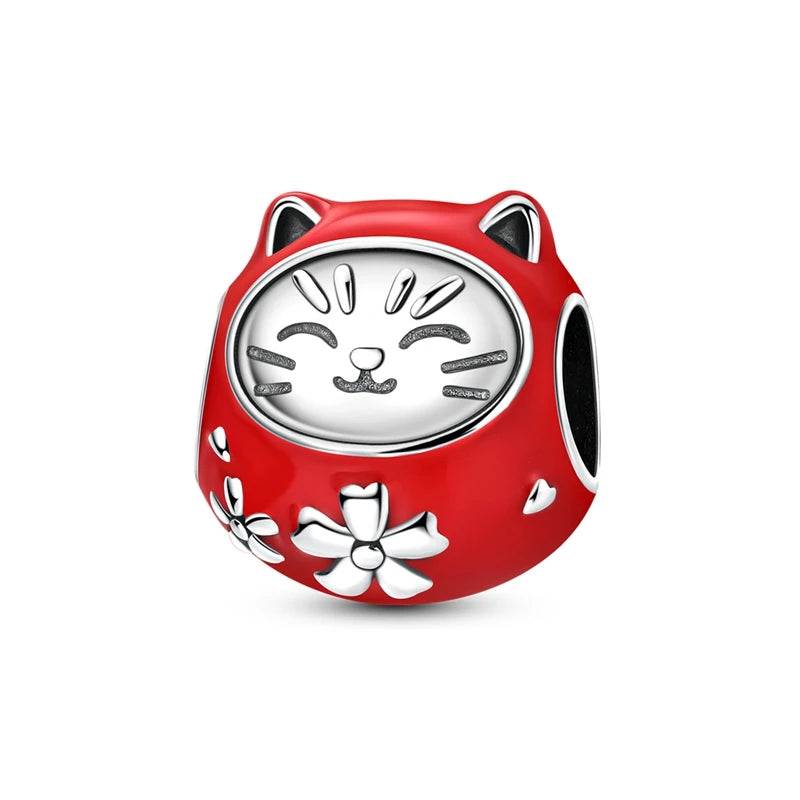 Original 925 Sterling Silber Charms Bead Japan Culture Series Sakura Anhänger passend für Original-Armband für Frauen DIY Schmuck Geschenk