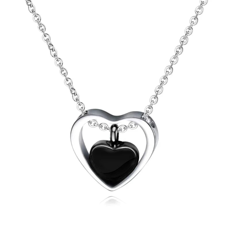 Liebe Herz Anhänger Halskette Asche Box Memorial Urne Anhänger zu öffnende langlebige Halskette Asche Fall Halter langlebig
