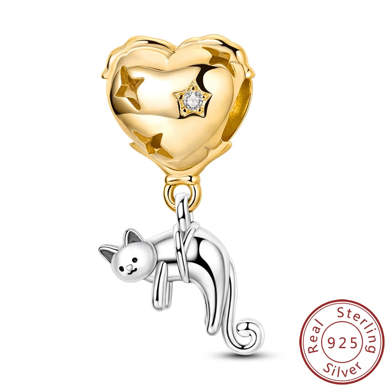 Original-Charm-Perlen aus 925er-Sterlingsilber, leuchtender, leuchtender Glühwürmchen-Schmetterlings-Anhänger für Armband-Charm-Schmuck